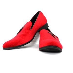 Amali Heath Red Smoker Slippers Size 8 Slip On